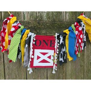 Etsy Farm Barn 1st Birthday High Chair Banner | ONE | Highchair | Barnyard